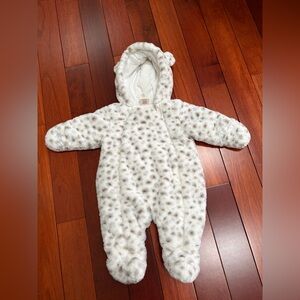 Adorable White and Gray Kids Footie